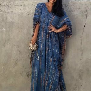 Bohemian printed African / Kaftan dress boubou
